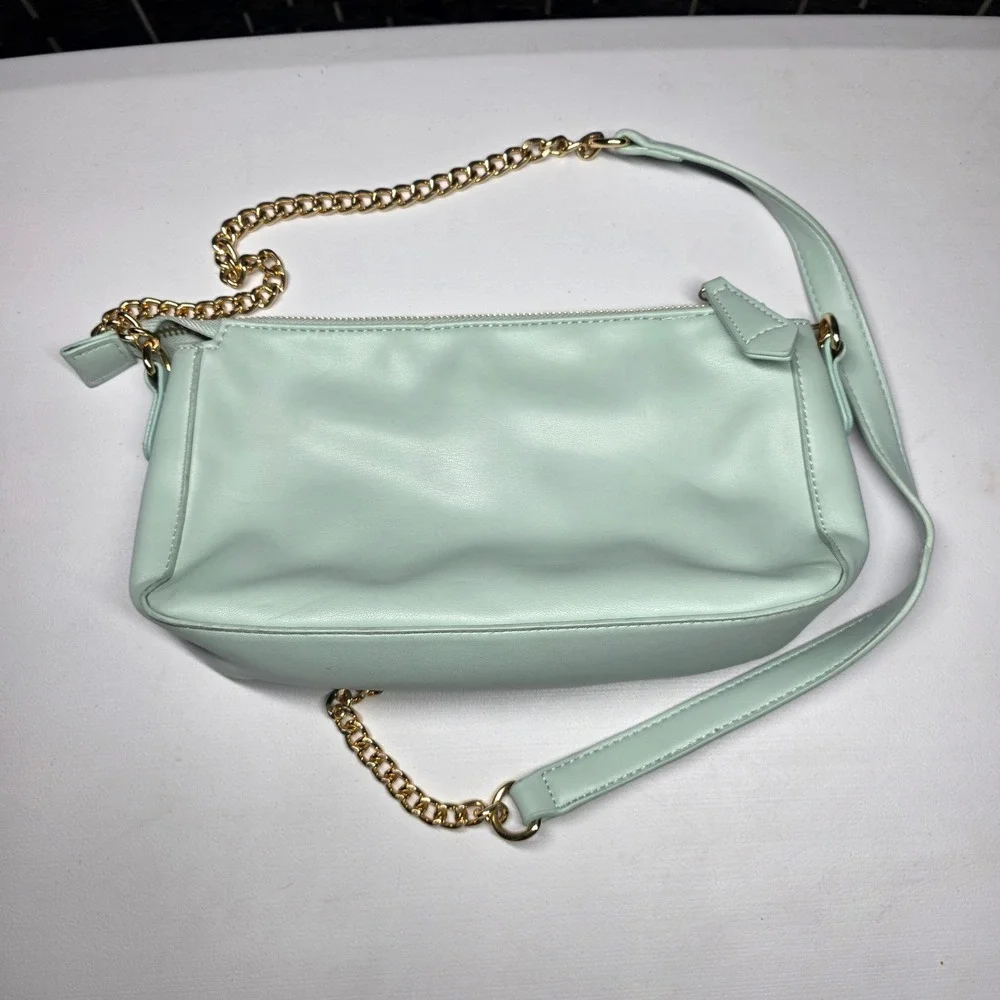 Simply Southern Quilted Crossbody Bag Mint Green Gold Chain Small Purse